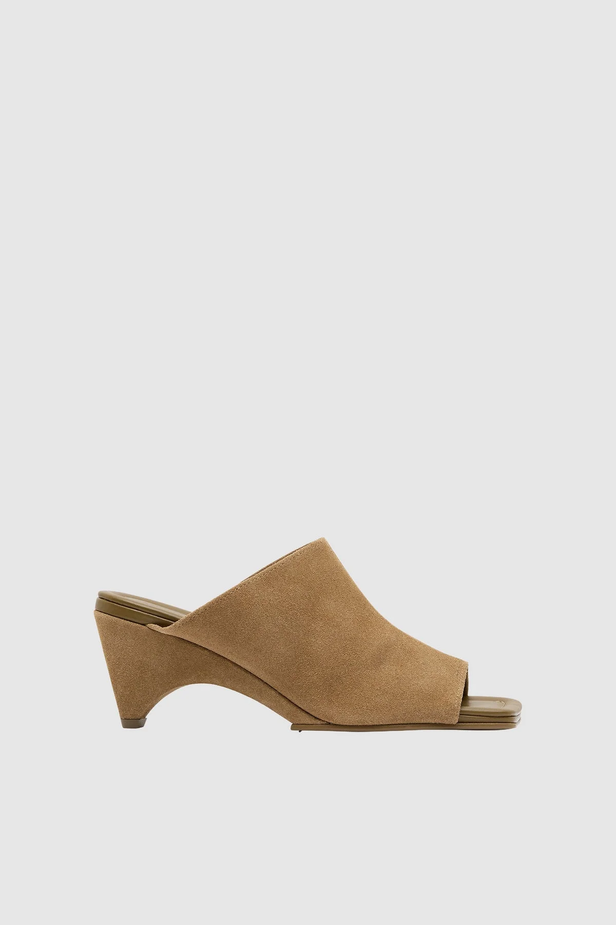 Suede Arc Wedge - Oak - 1