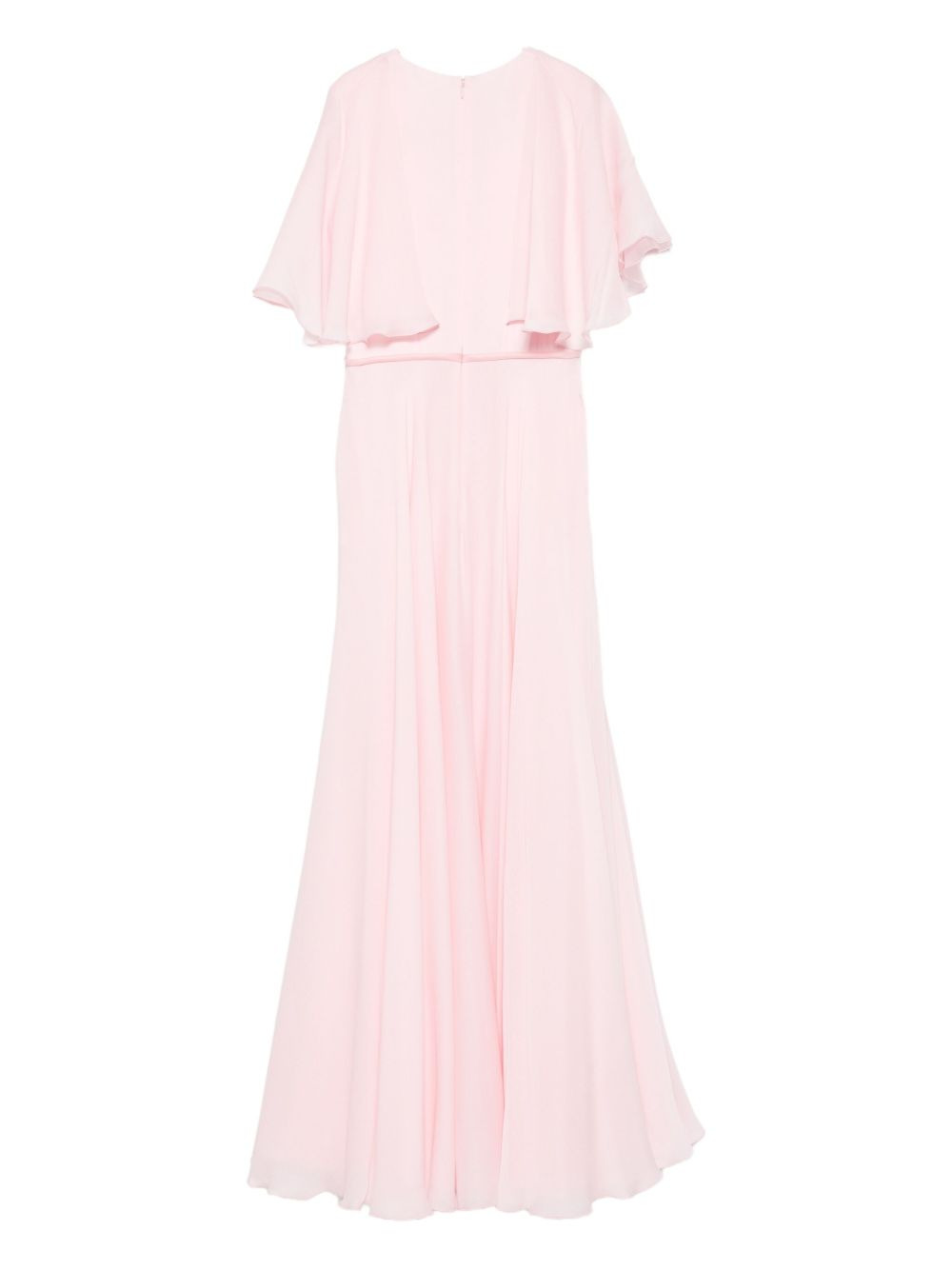 bow-detailed cape-sleeve dress - 2