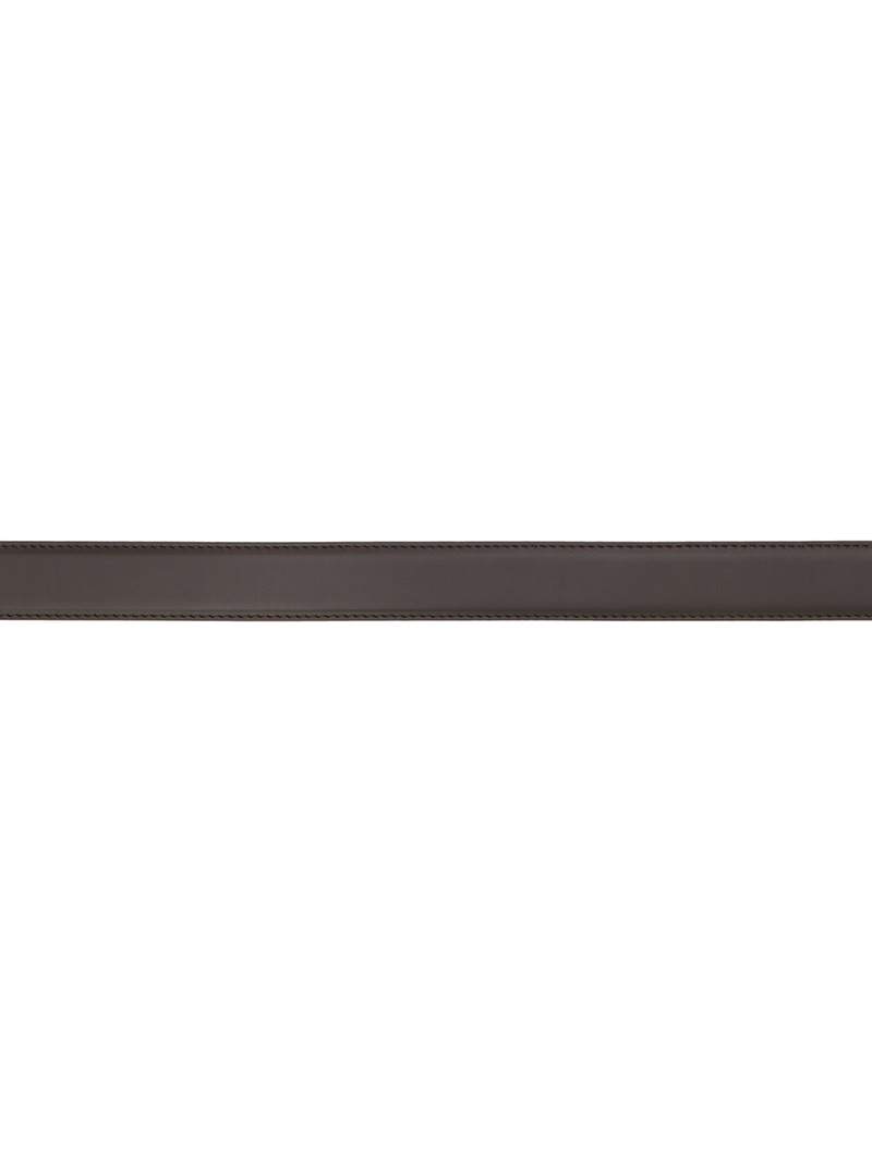 Paul Smith Brown Signature Stripe Keeper Leather Belt outlook