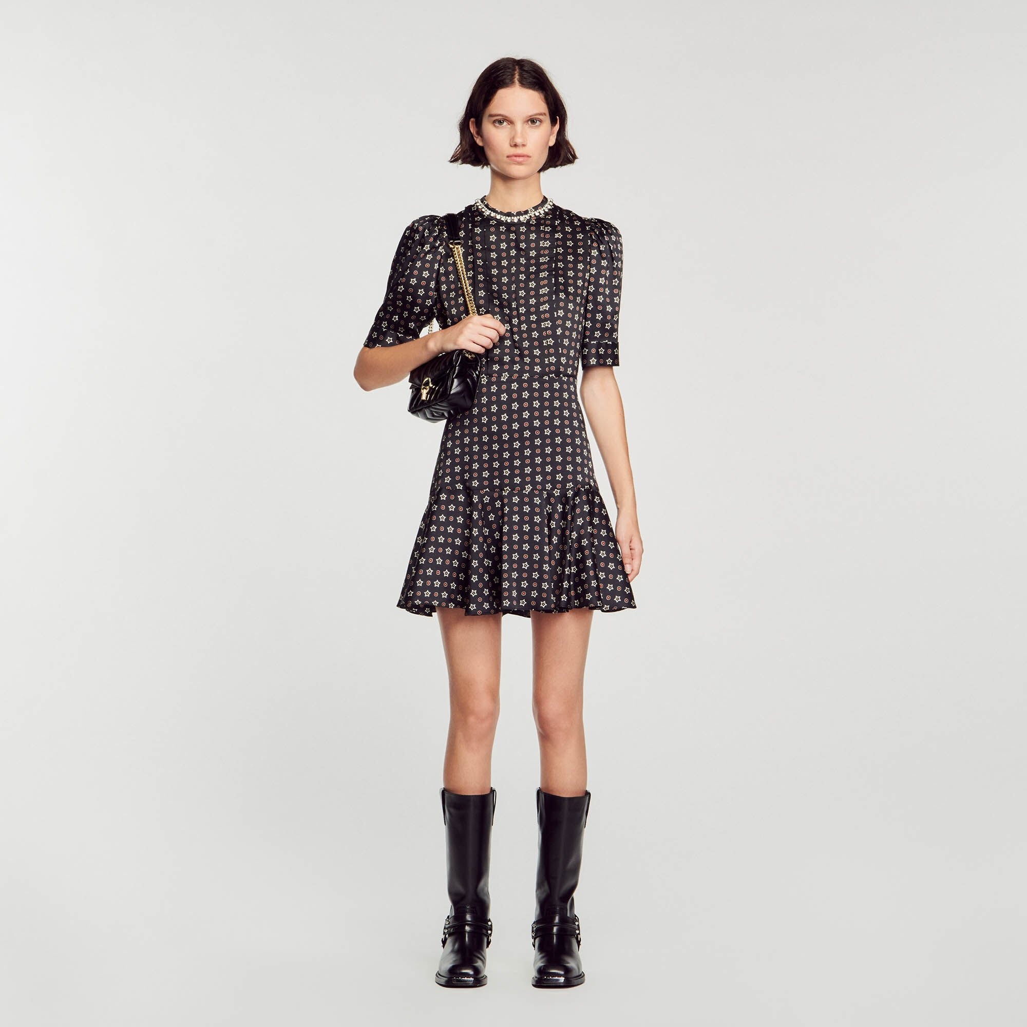 SHORT STAR-PRINT DRESS - 2