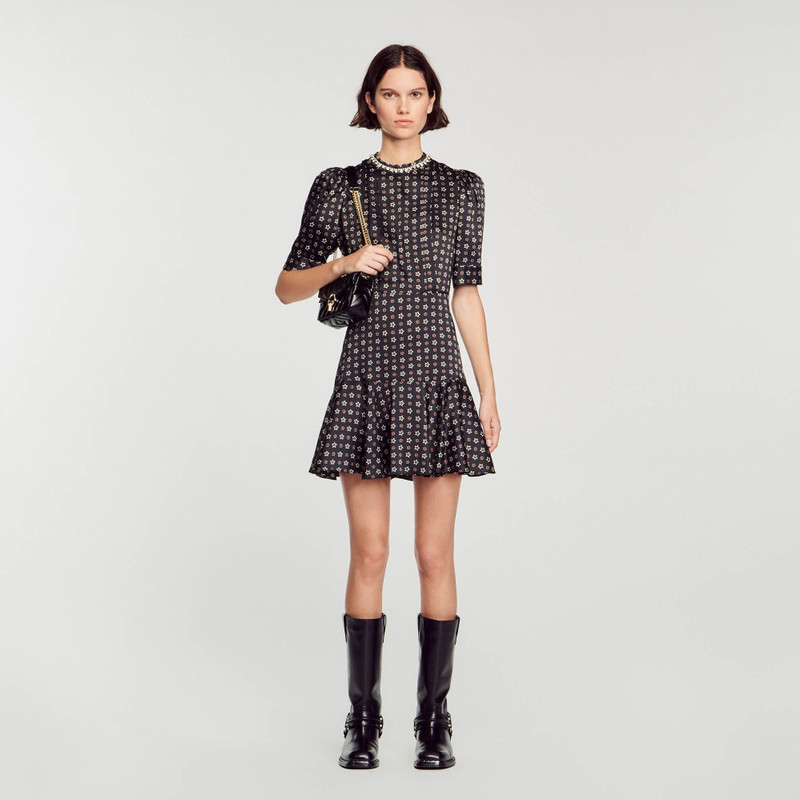 Sandro SHORT STAR-PRINT DRESS outlook