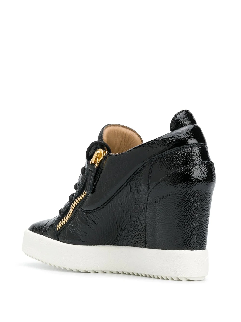 round toe wedge sneakers - 3