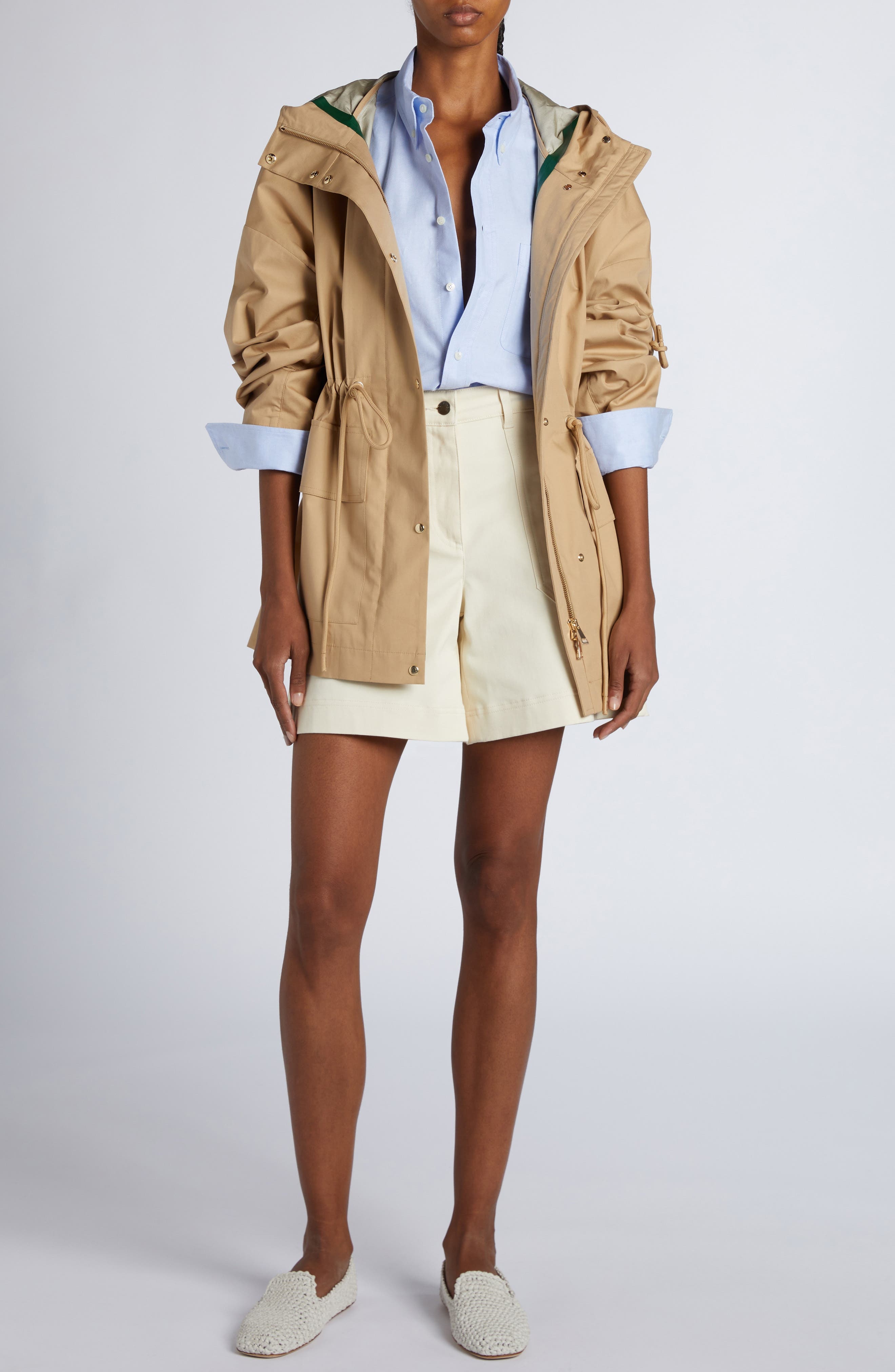 Moncler Gaillon Cotton Blend Parka in Beige at Nordstrom - 7