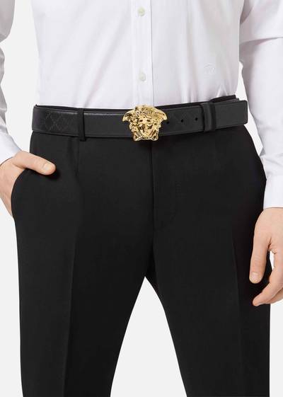 VERSACE Medusa Embossed Greca Leather Belt Classic outlook