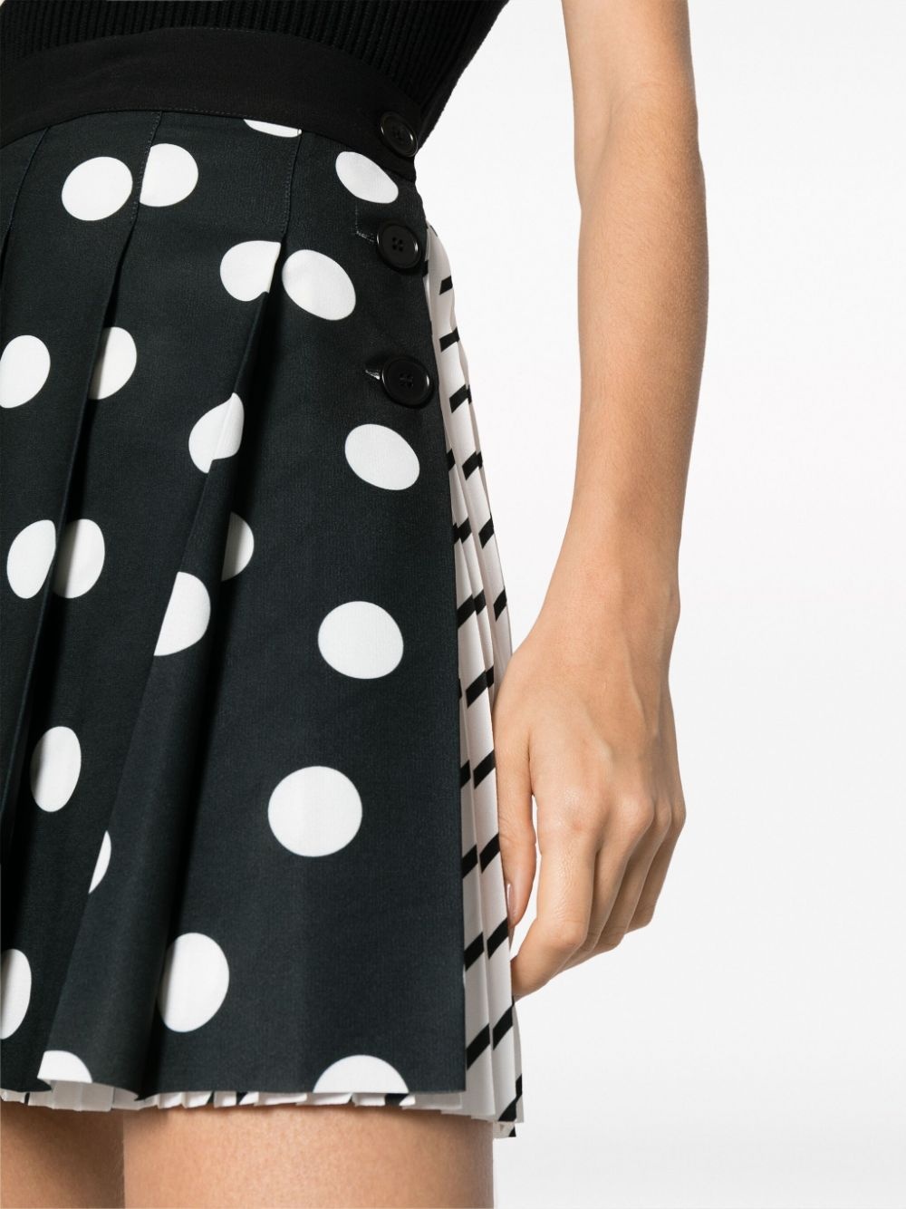 polka dot pleated mini skirt - 5