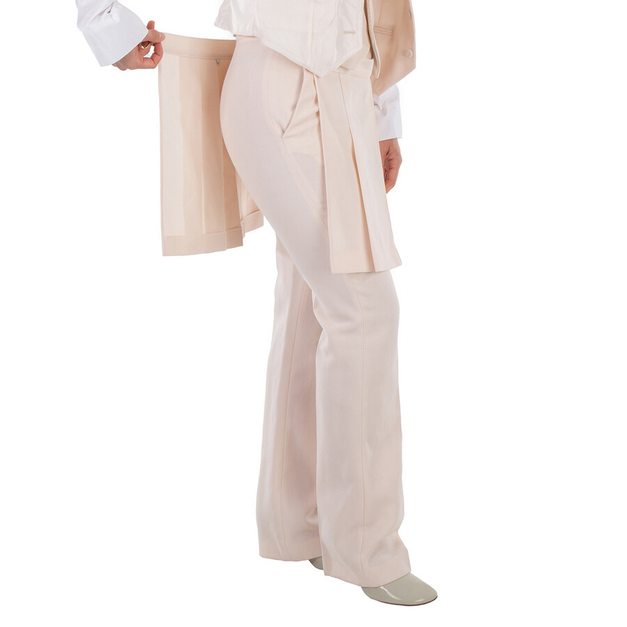 Fendi Grain De Poud Pleated Panel Wool Pants - 4