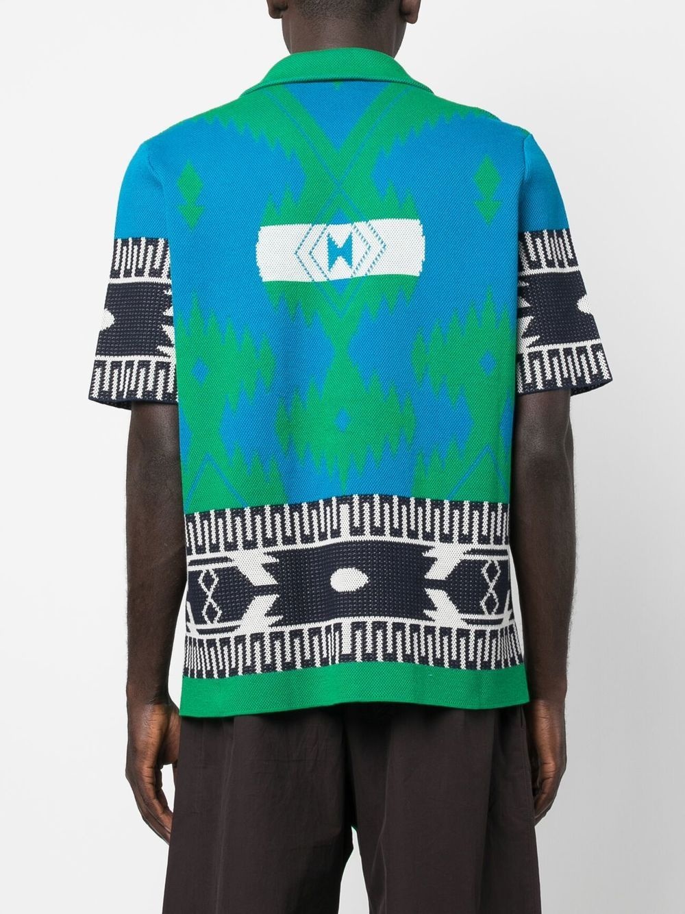 patterned intarsia-knit shirt - 4