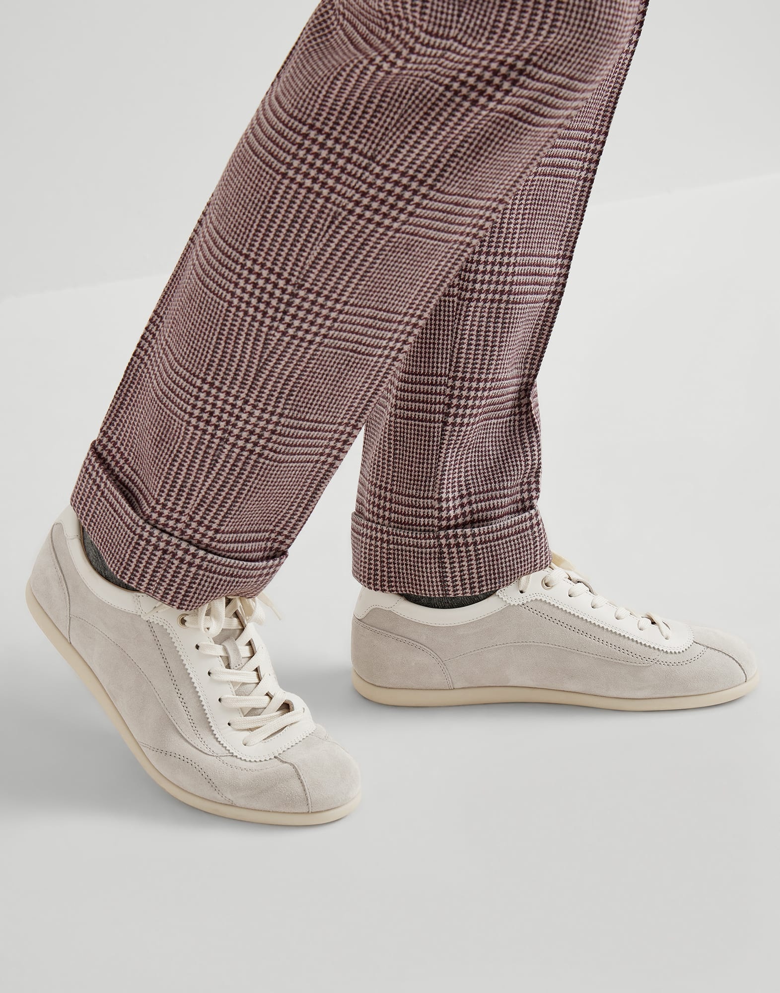 Washed suede sneakers with slim outsole - 4
