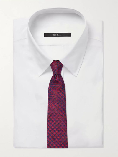 GUCCI 7cm Logo-Jacquard Silk Tie outlook