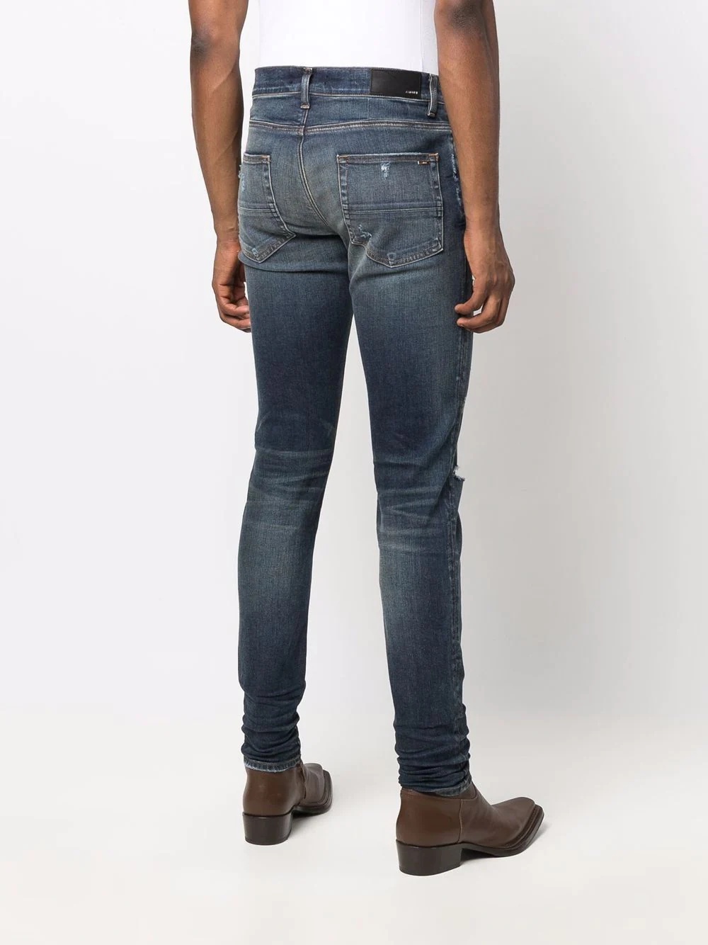 faded-effect skinny jeans - 4