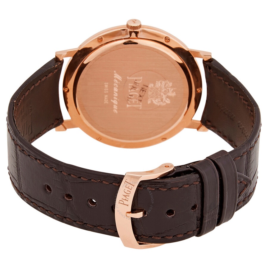 Piaget Altiplano White Dial Brown Alligator Leather Automatic Men's Watch GOA36125 - 3