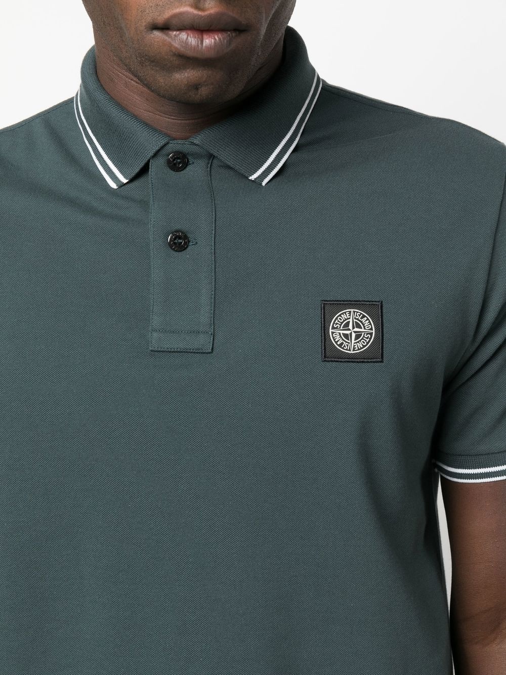 logo-patch polo shirt - 5