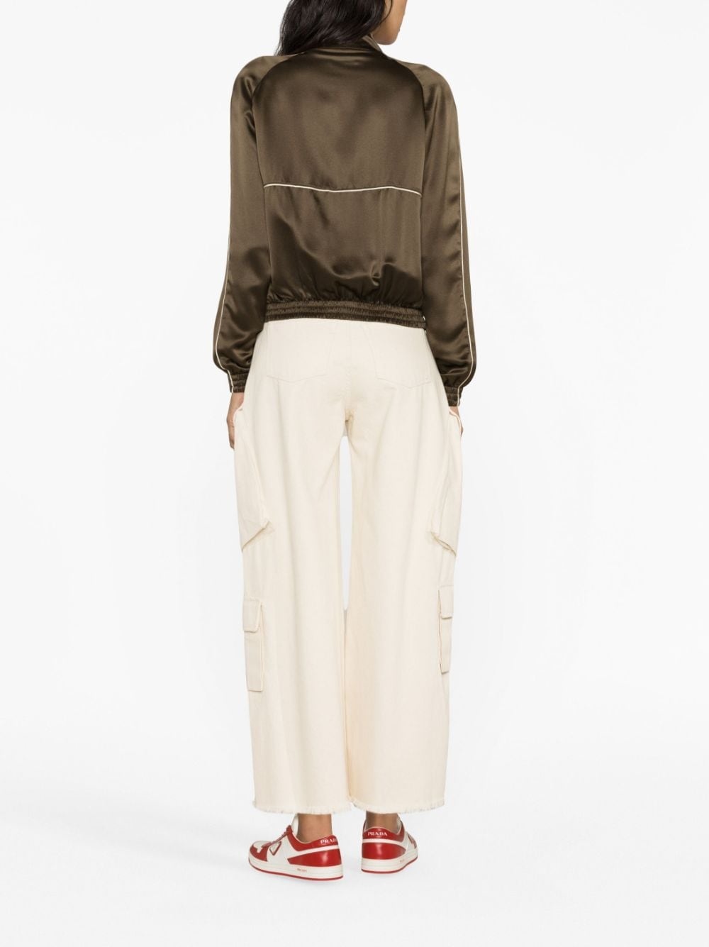 high-neck silk track jacket - 4