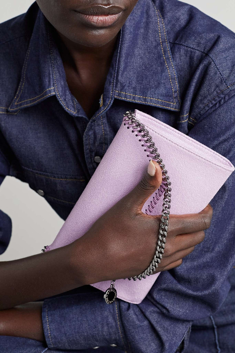 Stella McCartney Falabella mini vegetarian brushed-leather shoulder bag outlook