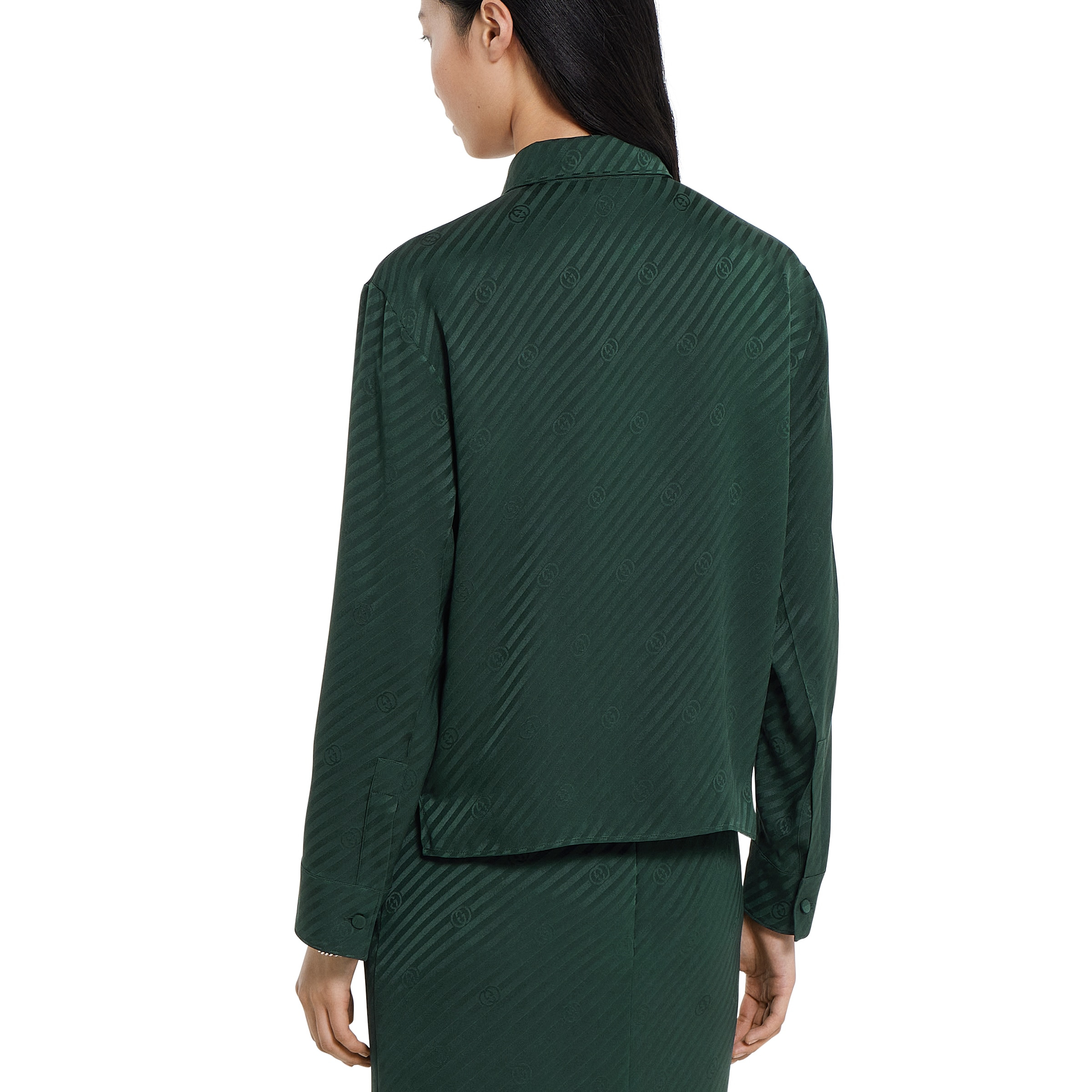 Interlocking GG silk jacquard shirt - 4