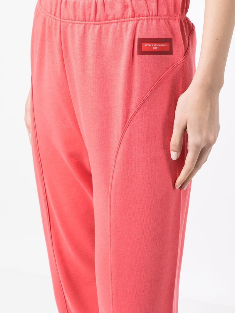 elasticated-waist zip-up track pants 5