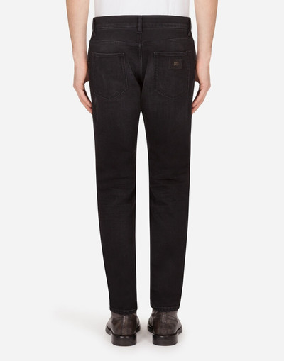 Dolce & Gabbana Washed black slim-fit stretch jeans outlook