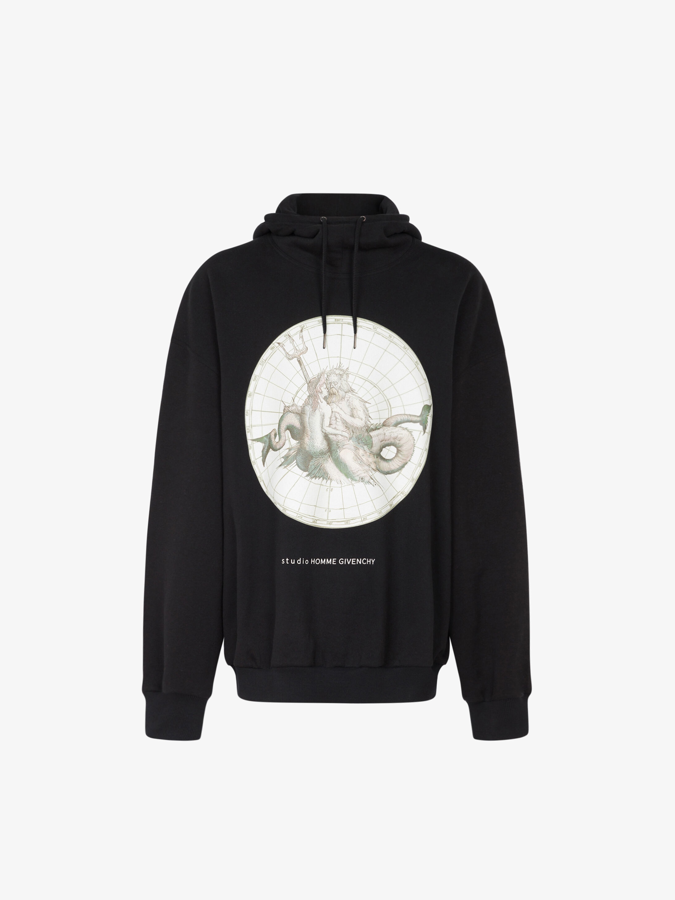 Poseidon printed oversized hoodie - 1