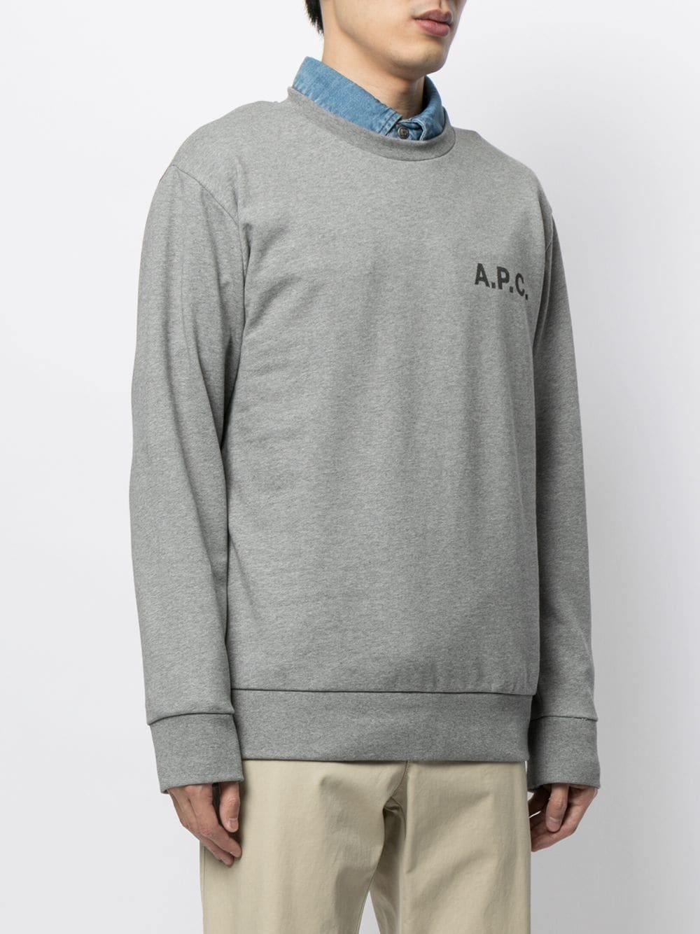 logo-print cotton sweatshirt - 3