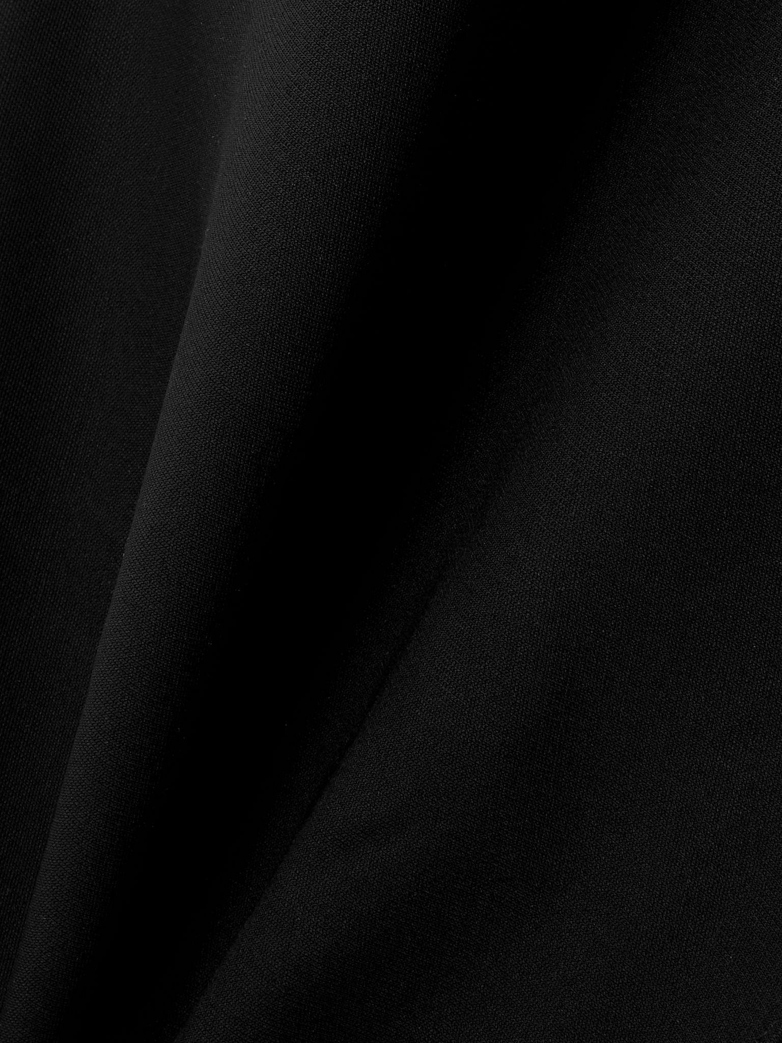 Spiral strapless bustier silk and wool-blend gown Black - 4
