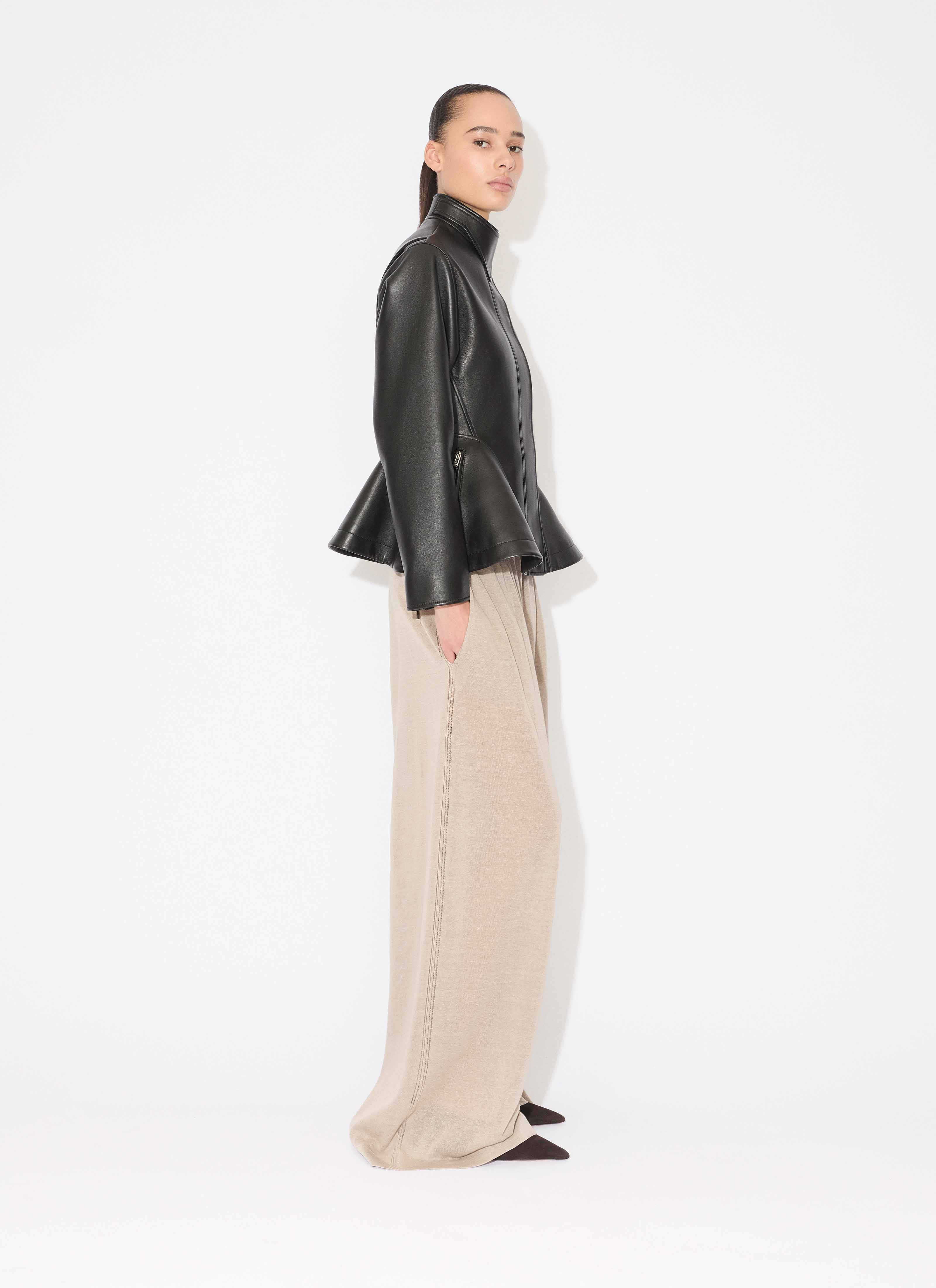 PEPLUM LEATHER JACKET - 5