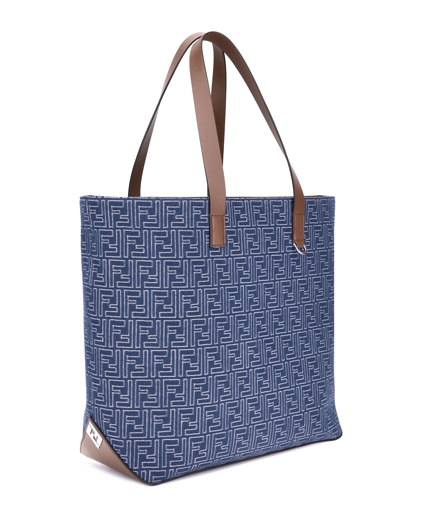 Embroderied Denim Tote Bag - 3