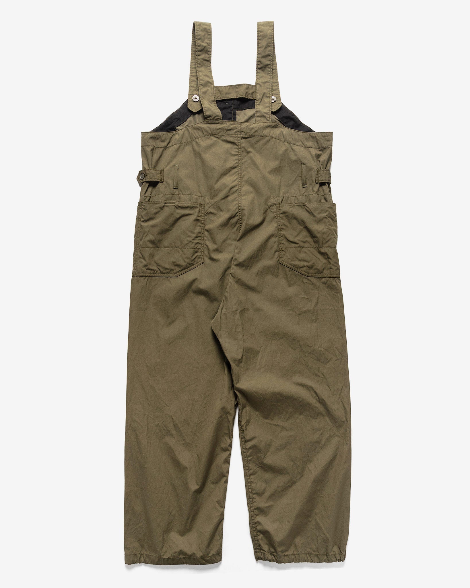 Coated Cotton Cloth Overalls Olive - 5