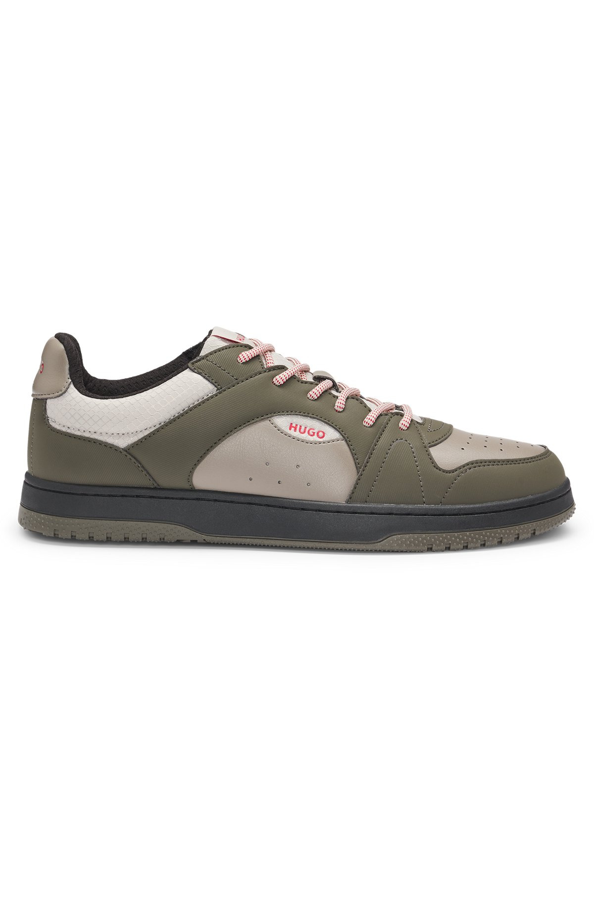 MIXED-MATERIAL TRAINERS WITH RIPSTOP AND FAUX SUEDE - 1