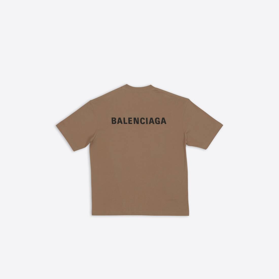 Men's Balenciaga T-shirt Regular Fit in Beige - 2