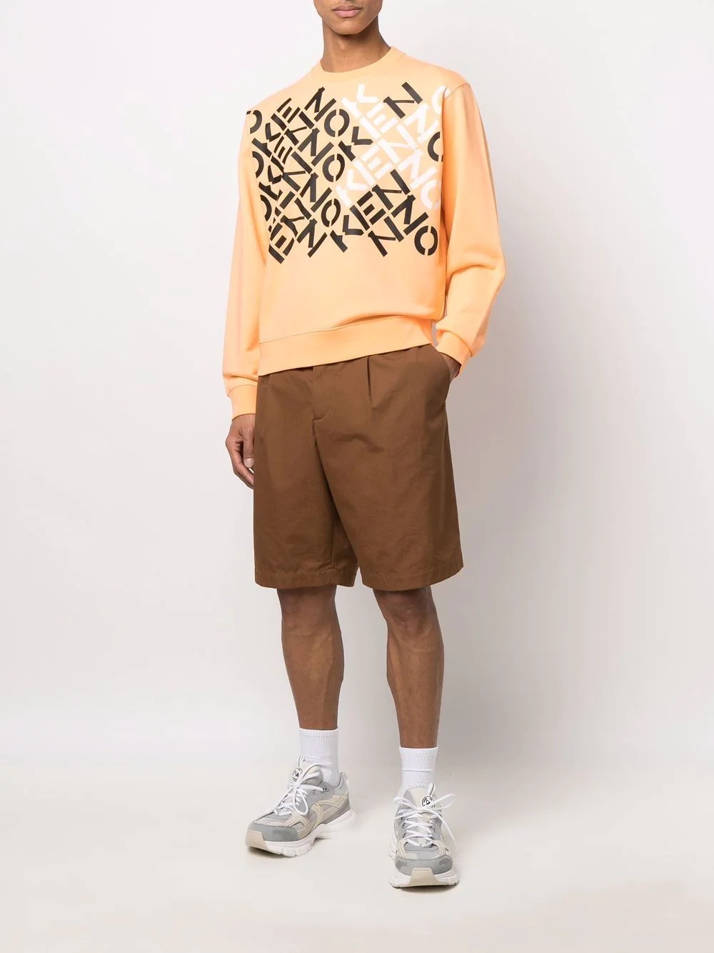 diagonal logo-print sweatshirt - 2