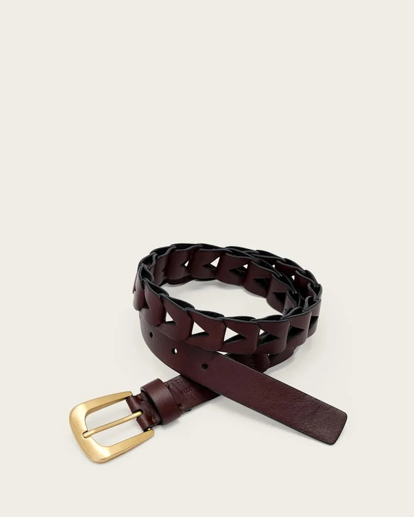 SAGE CUT OUT LEATHER BELT - 1