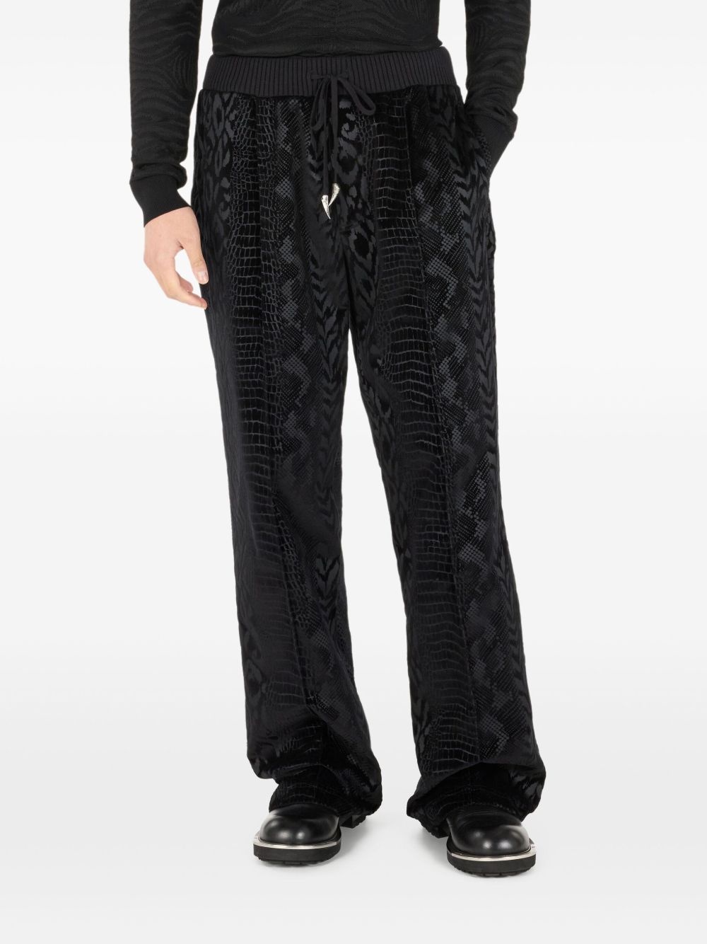 animal-print track pants - 2