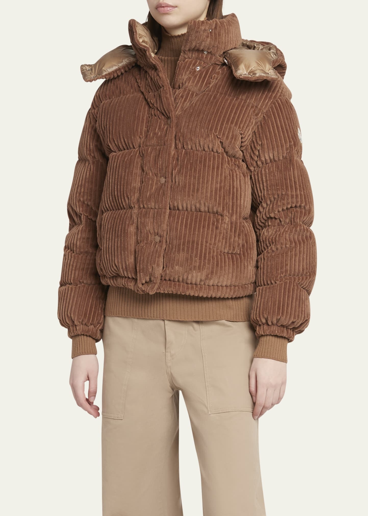 Daos Velvet Corduroy Puffer Jacket - 4