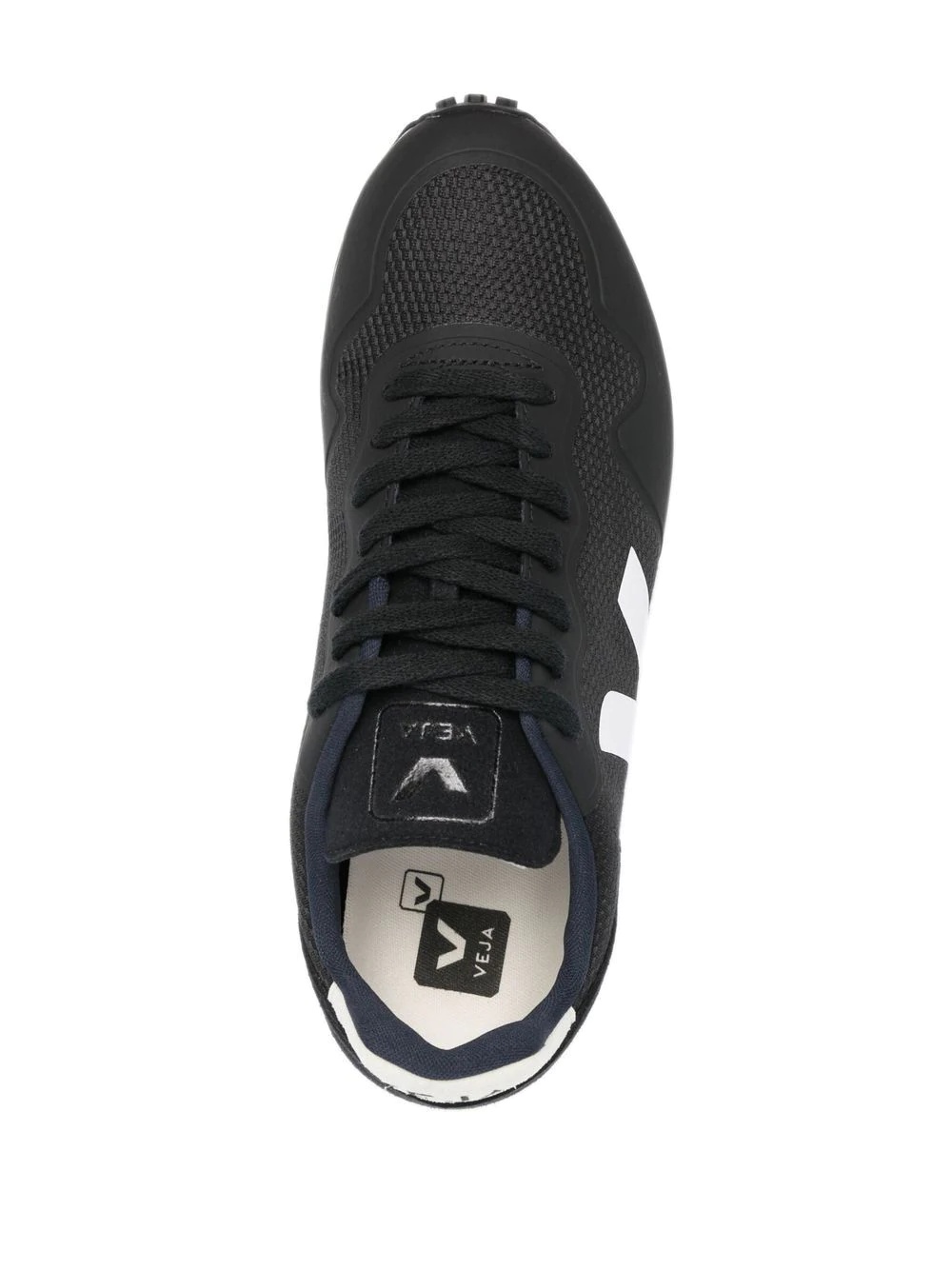 panelled low-top lace-up sneakers - 4