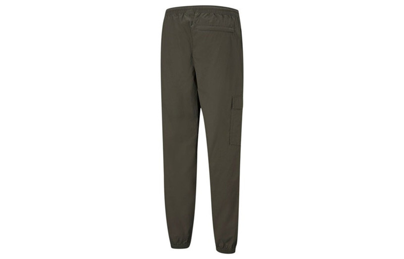 PUMA PUMA Classic Cotton Twill Jogger Pants 'Olive Green' 531361-70 outlook