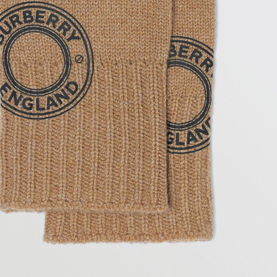 Burberry Logo Graphic Cashmere Blend Gloves outlook