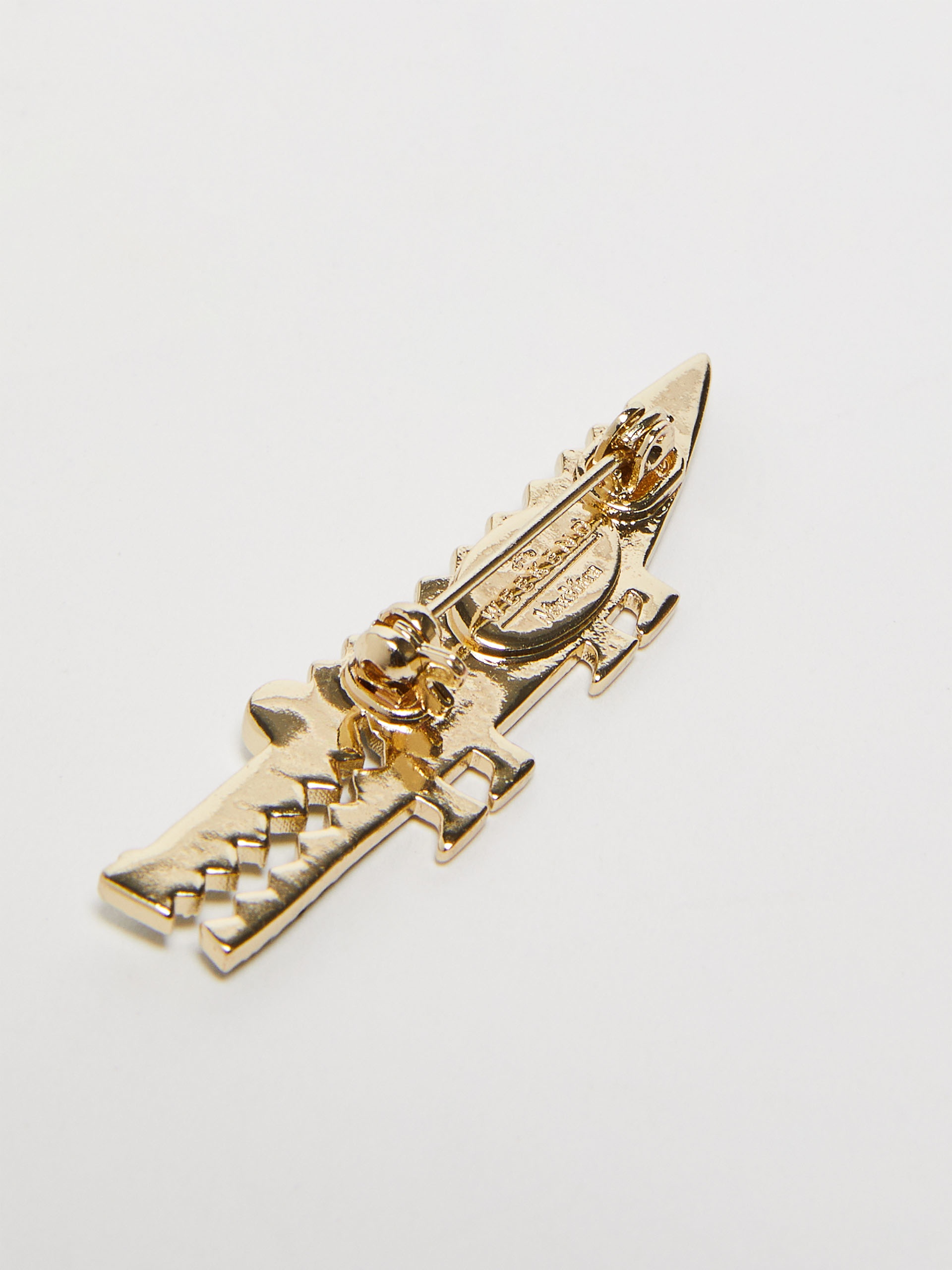 GERARDA Metal and glass brooch - 2