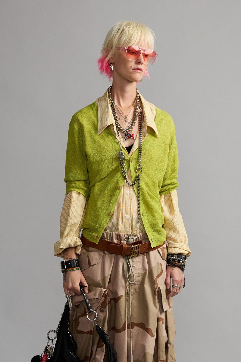 ELBOW SLEEVE SPLIT HEM CARDIGAN 1