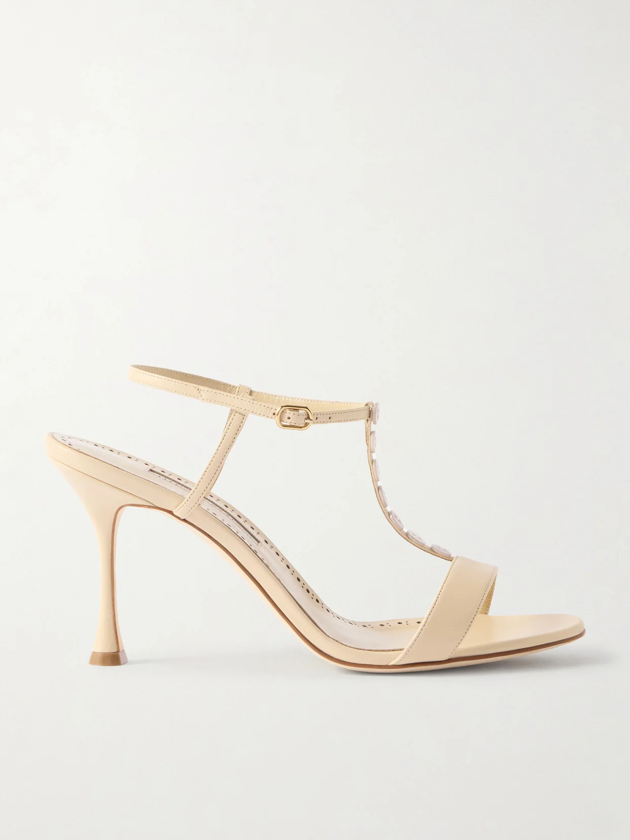Imbosan Button-detailed Leather Sandals - 1