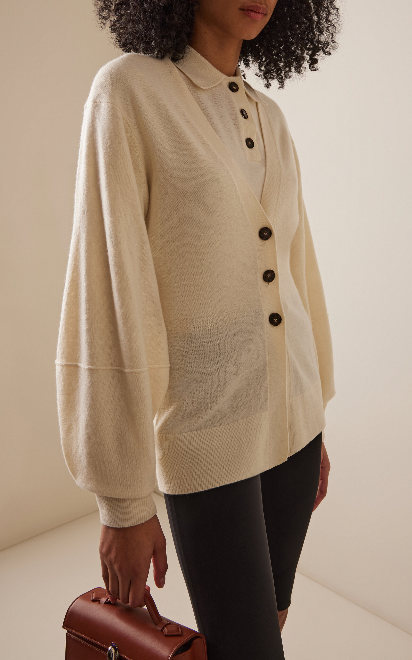 Wool-Cashmere Cardigan ivory - 3