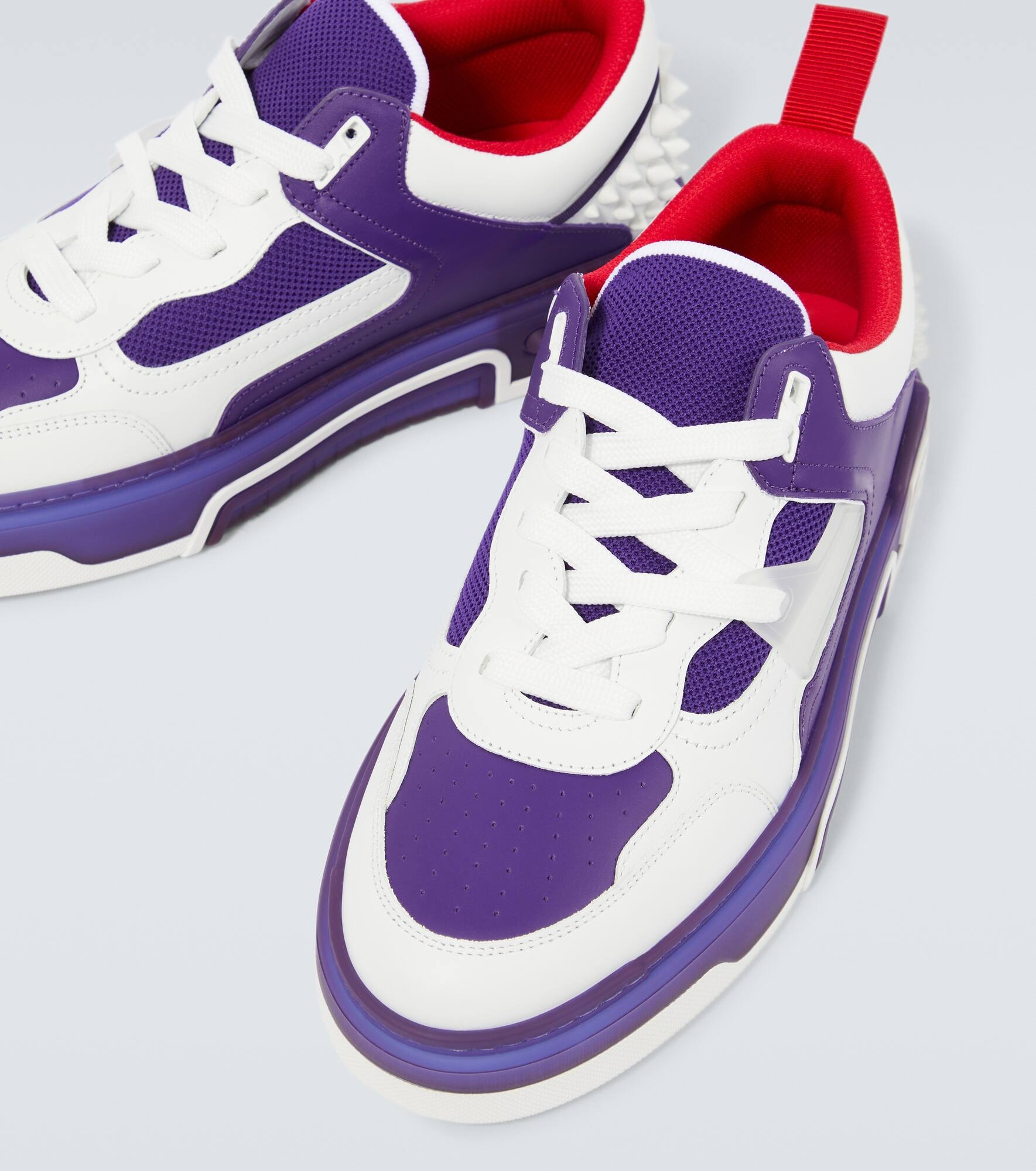 Astroloubi leather-trimmed sneakers - 3