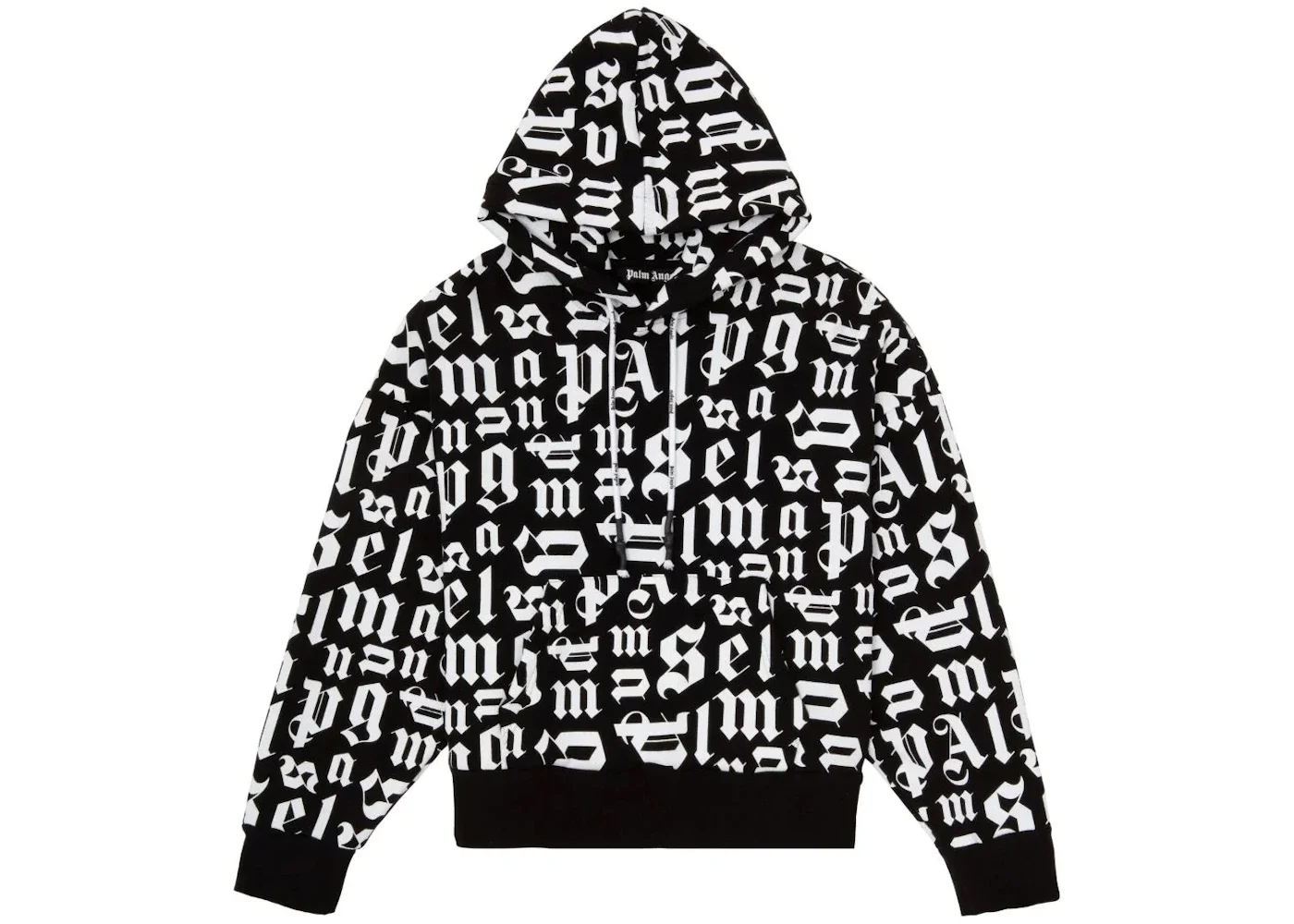 Palm Angels Monogram Hoodie Black - 1