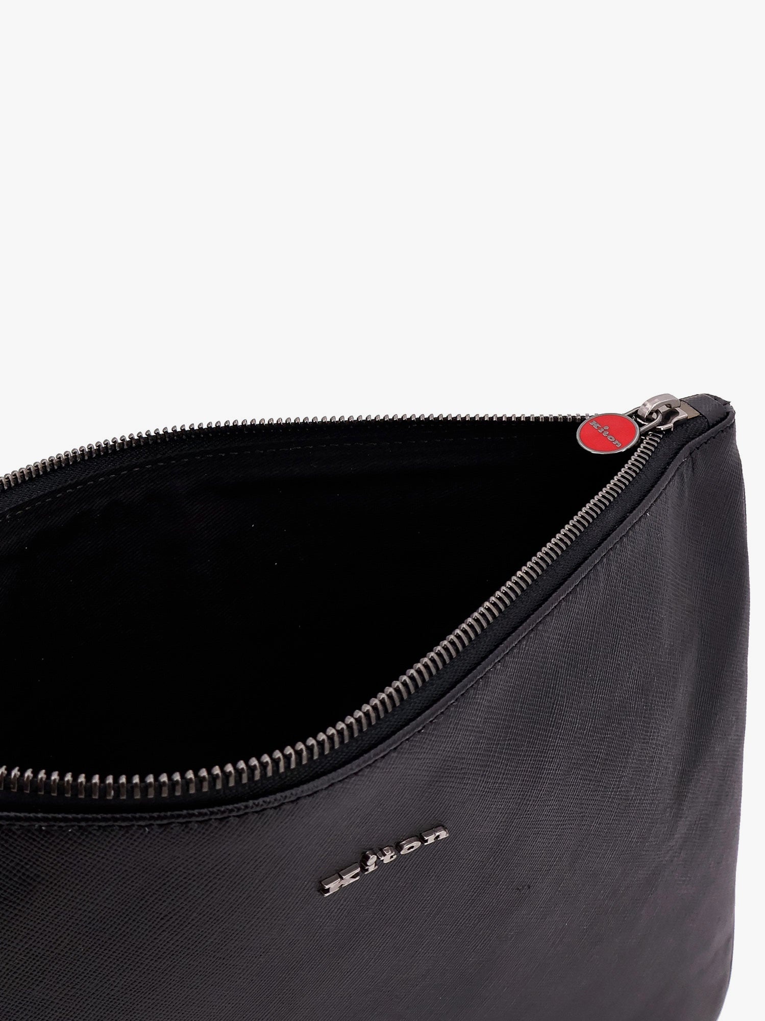 KITON CIRO PAONE - Leather clutch with frontal logo - 3