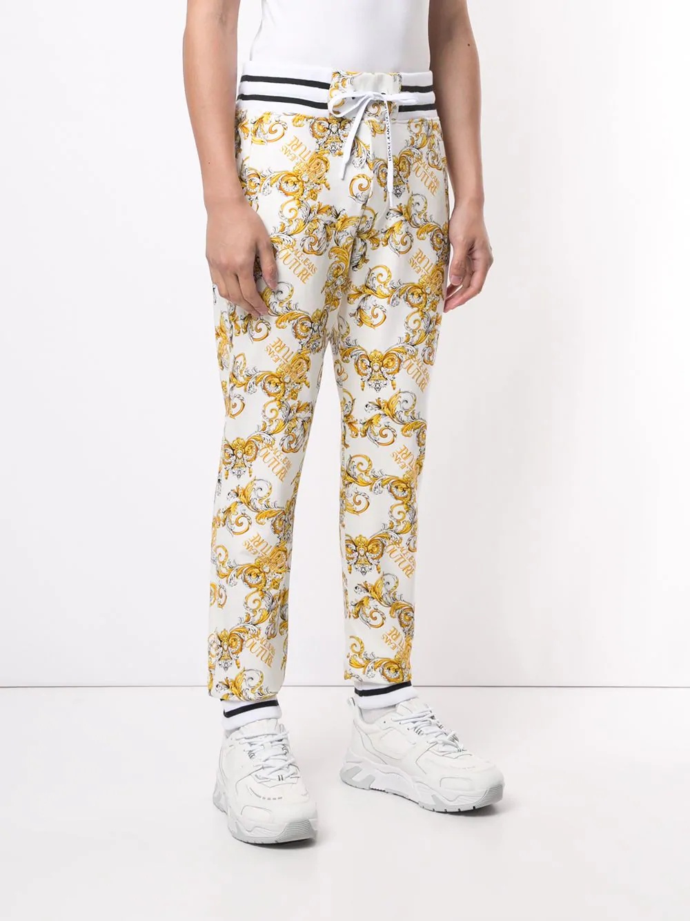 logo baroque-print track pants - 3