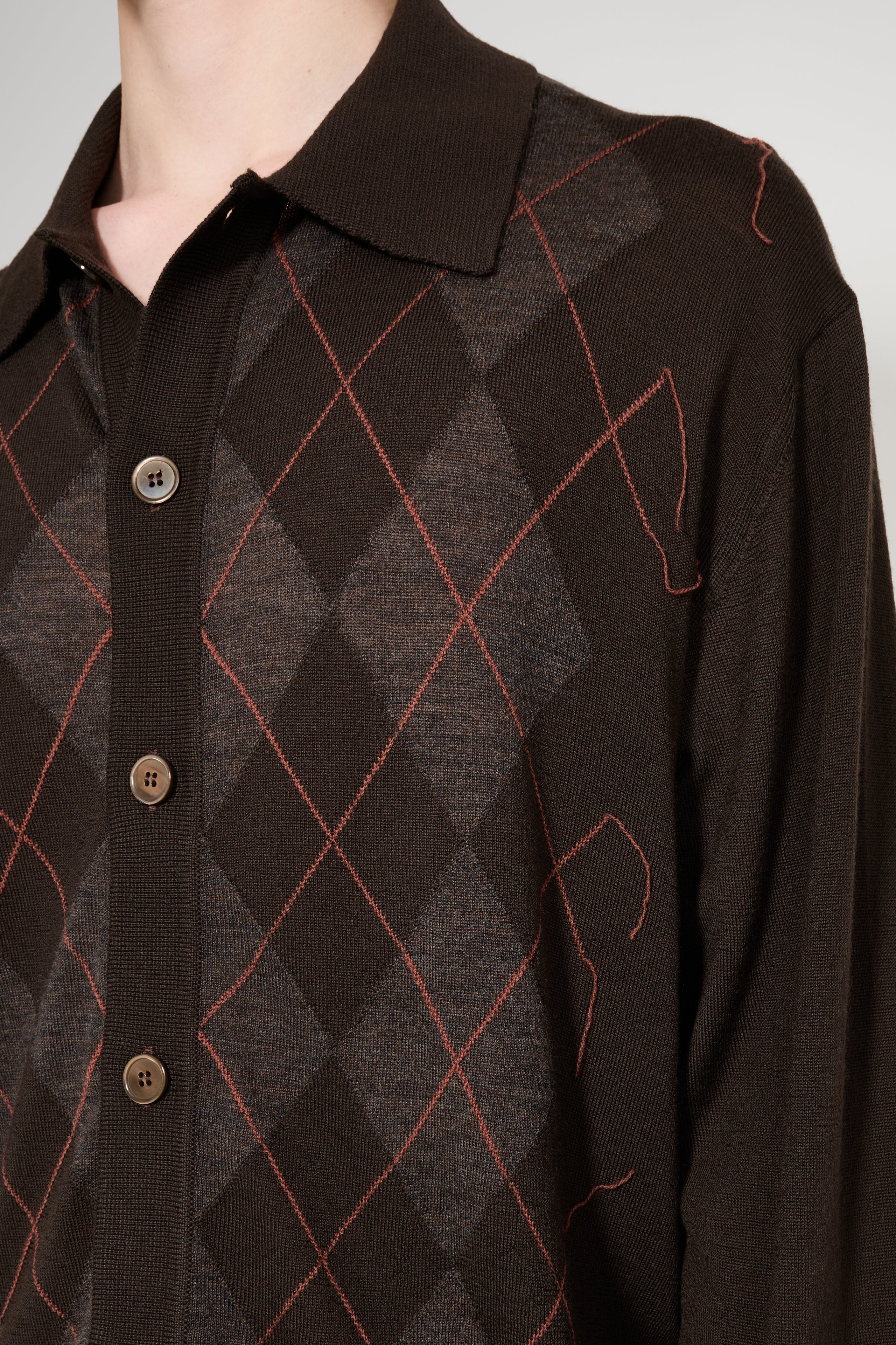 OUR LEGACY EVENING POLO PUB ARGYLE FINE WOOL - 5