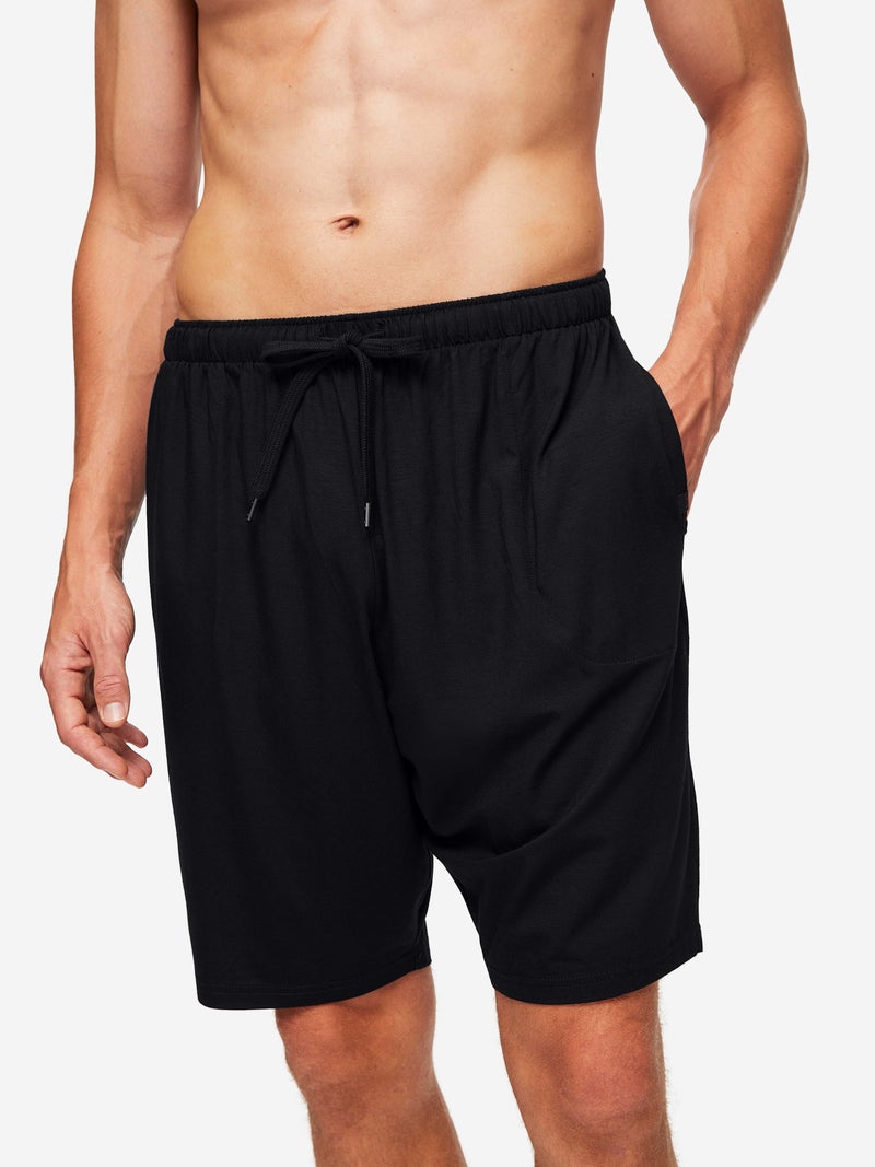 Men's Lounge Shorts Basel Micro Modal Stretch Black - 2