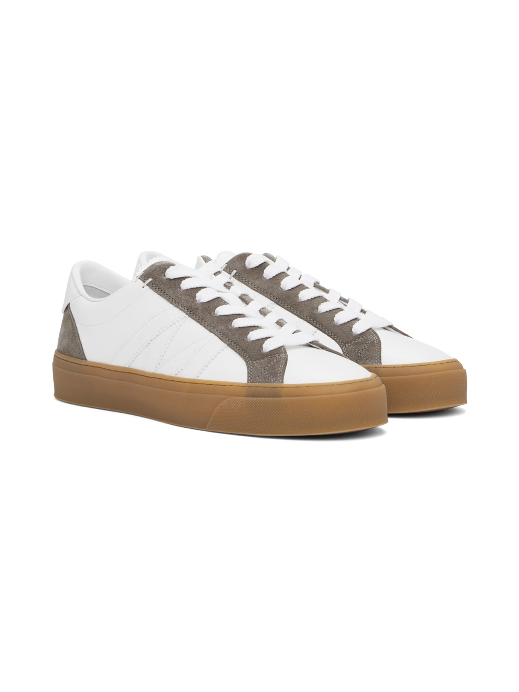 White & Brown Monaco 2 Sneakers - 4