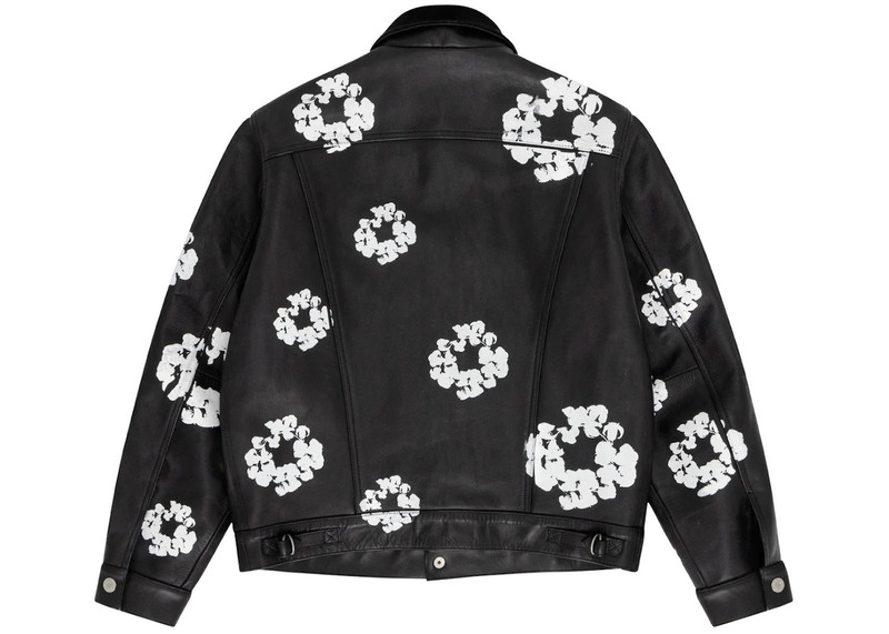 DENIM TEARS Denim Tears x Levi's Leather Cotton Wreath Type-3 Jacket Black Denim outlook