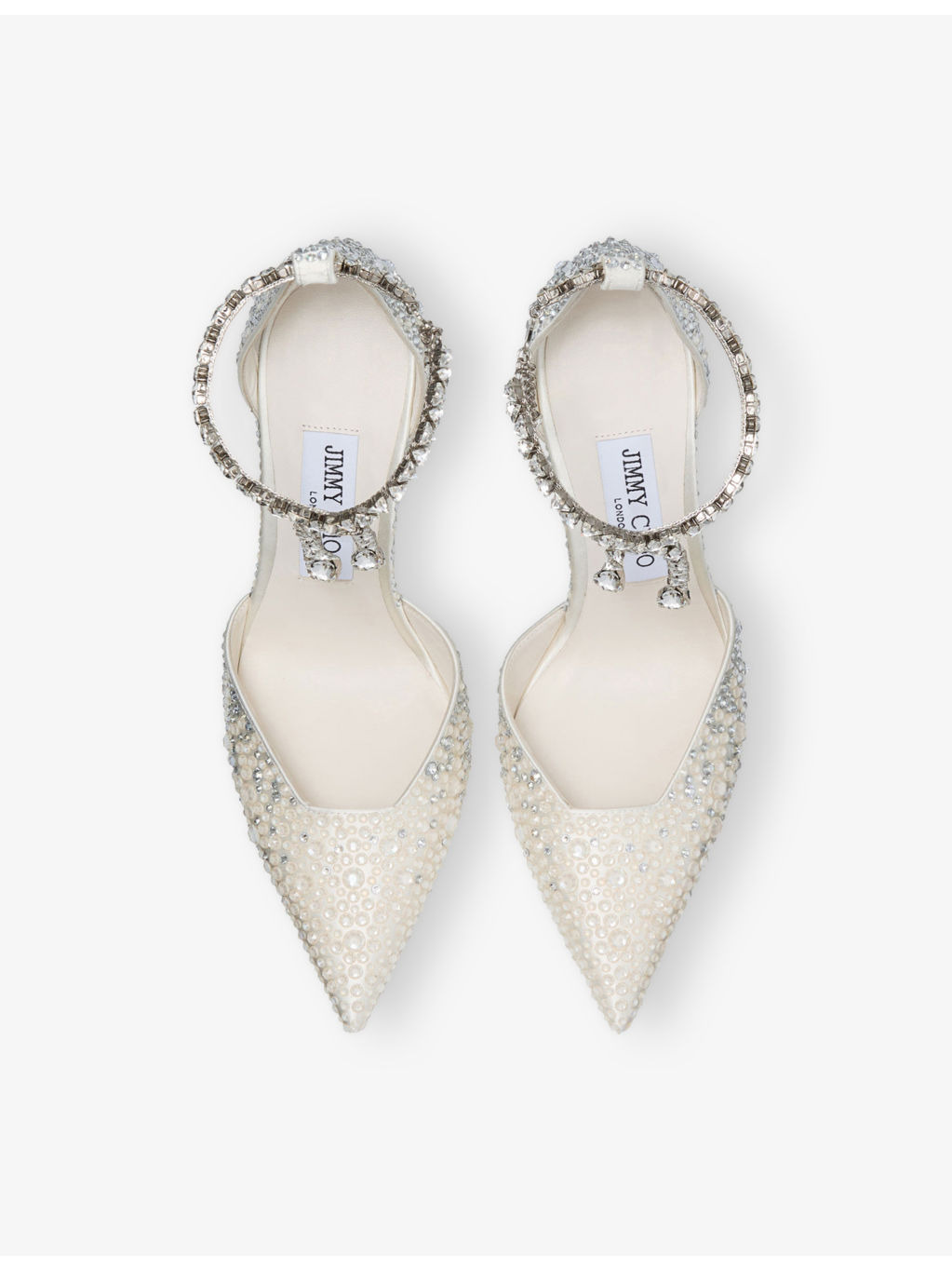 Stevie 100 Crystal-Embellished Satin Heeled Courts - 2