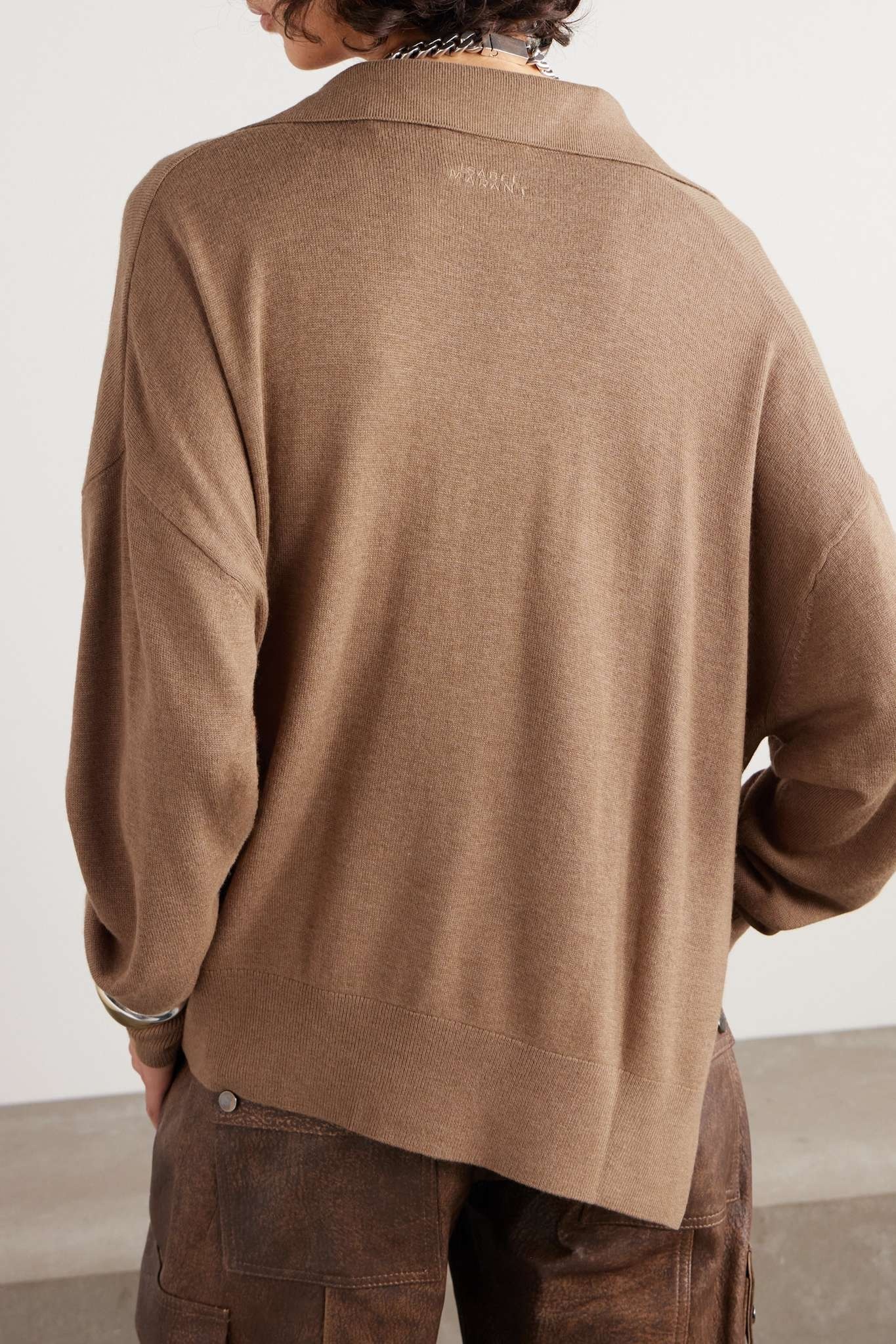 ISABEL MARANT Galix spread-collar jumper - Brown